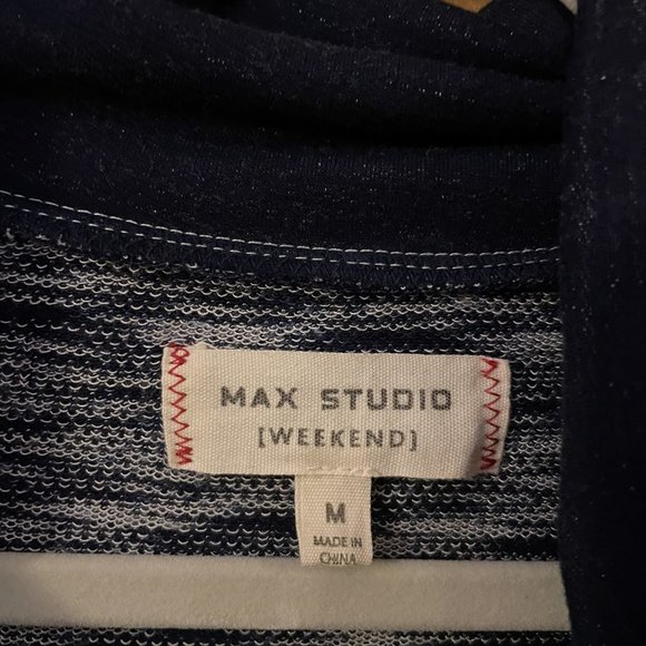 Max Studio Weekend Womens Dress Size Medium Navy Casual Comfy Pockets EUC - Picture 6 of 10